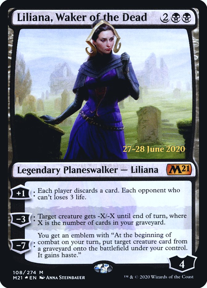 Liliana, Waker of the Dead  [Core Set 2021 Prerelease Promos] | Enigma On Main