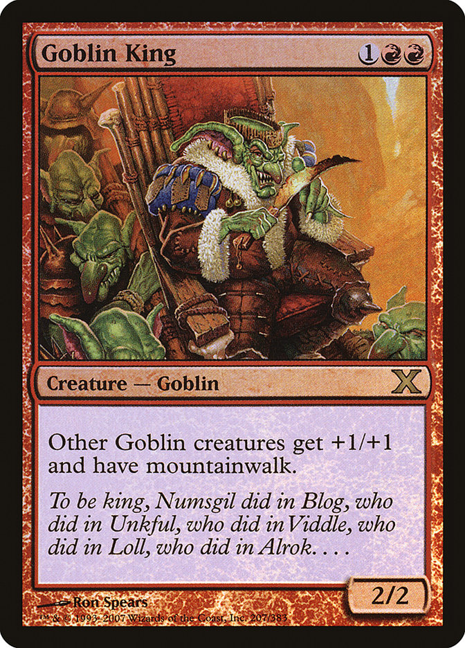 Goblin King (Premium Foil) [Tenth Edition] | Enigma On Main