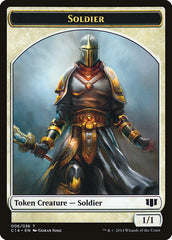 Soldier // Spirit Double-sided Token [Commander 2014 Tokens] | Enigma On Main