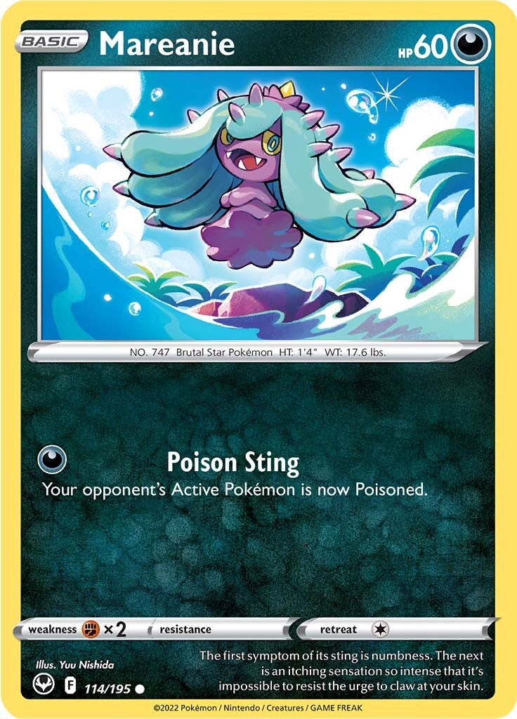 Mareanie (114/195) [Sword & Shield: Silver Tempest] | Enigma On Main