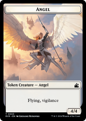 Saproling // Angel (0003) Double-Sided Token [Ravnica Remastered Tokens] | Enigma On Main