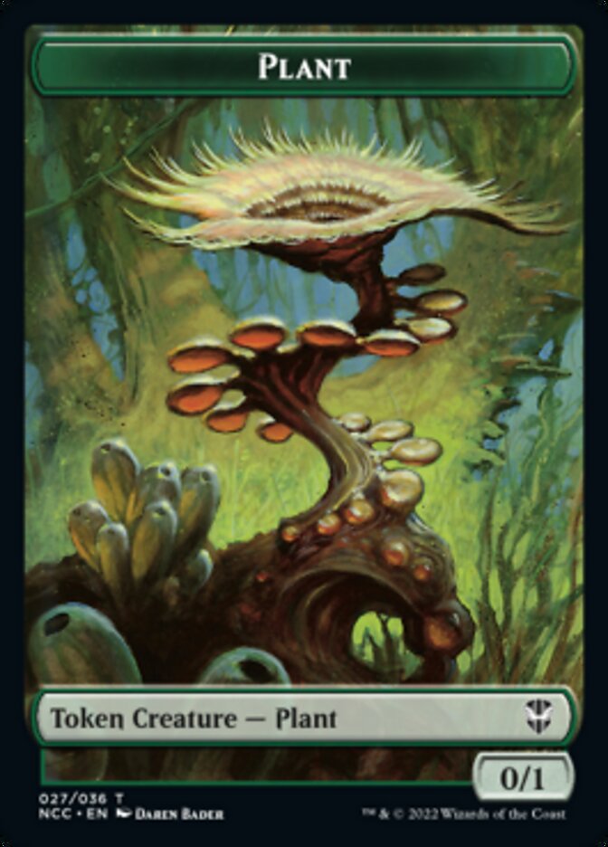 Plant // Treasure (015) Double-sided Token [Streets of New Capenna Commander Tokens] | Enigma On Main