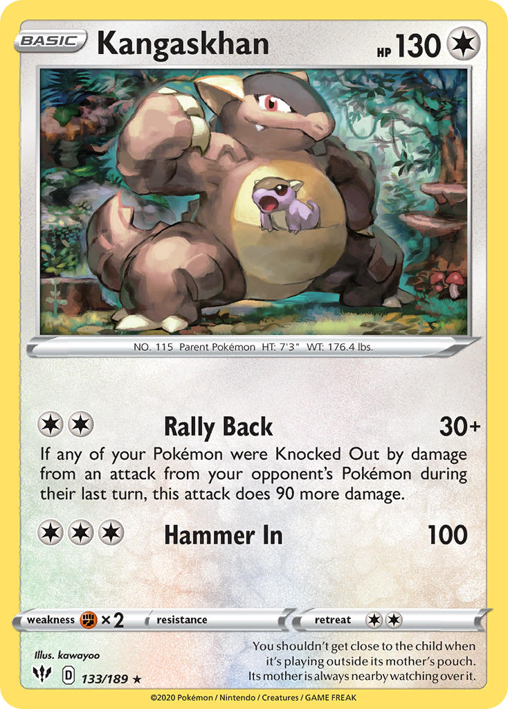 Kangaskhan (133/189) (Theme Deck Exclusive) [Sword & Shield: Darkness Ablaze] | Enigma On Main