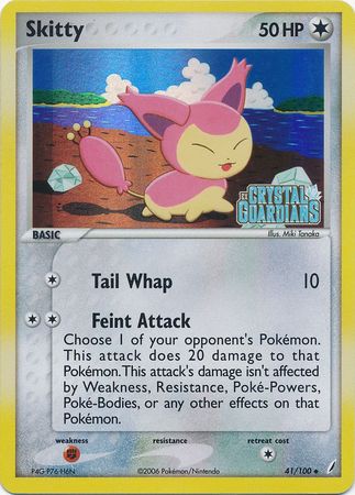 Skitty (41/100) (Stamped) [EX: Crystal Guardians] | Enigma On Main