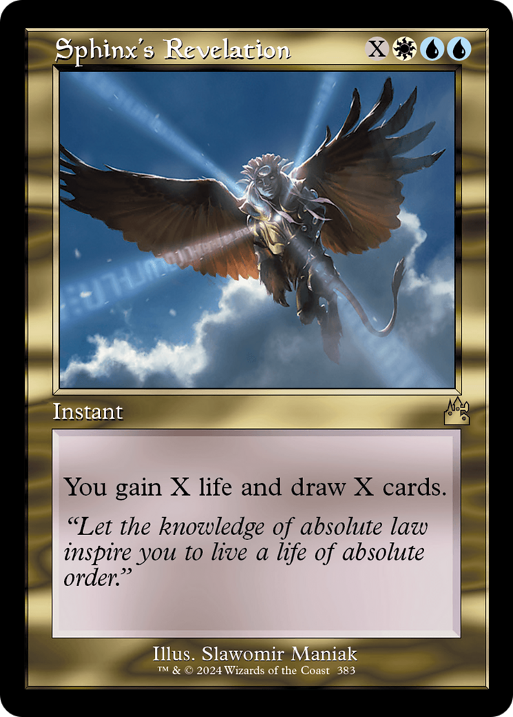 Sphinx's Revelation (Retro Frame) [Ravnica Remastered] | Enigma On Main