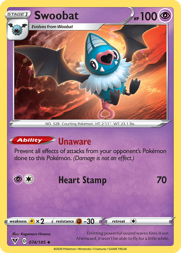 Swoobat (074/185) [Sword & Shield: Vivid Voltage] | Enigma On Main