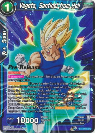 Vegeta, Sentinel from Hell (BT12-035) [Vicious Rejuvenation Prerelease Promos] | Enigma On Main