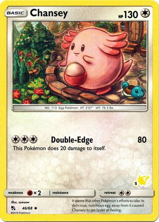 Chansey (46/68) (Pikachu Stamp #5) [Battle Academy 2020] | Enigma On Main