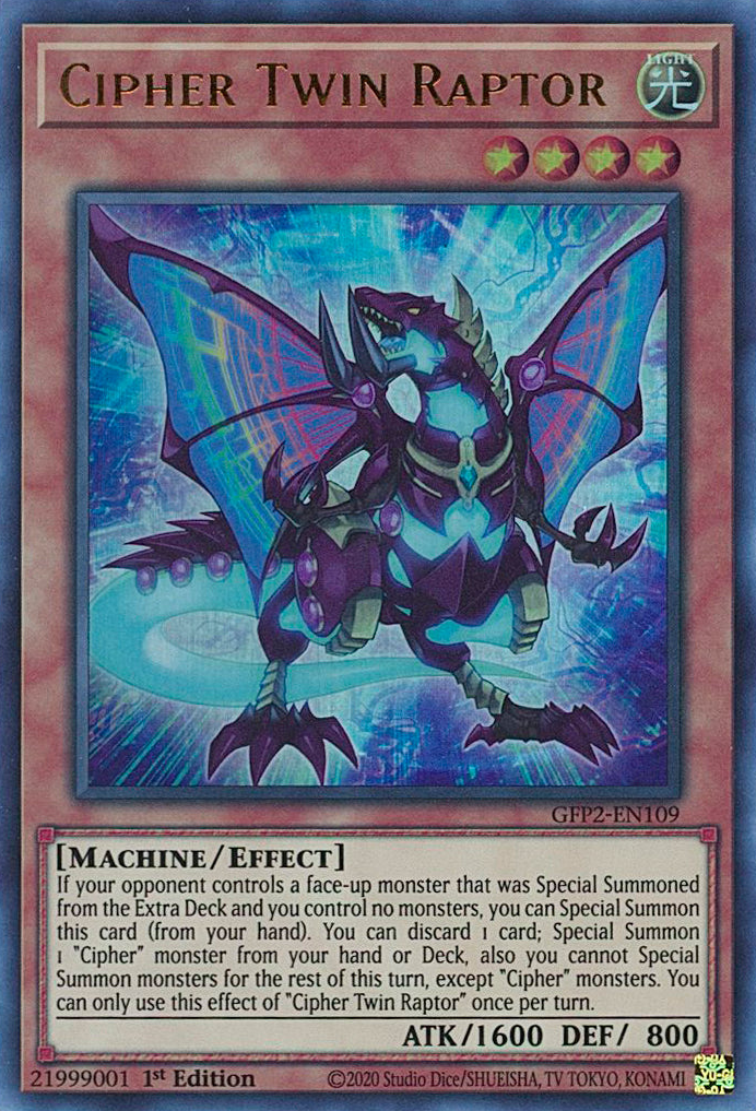 Cipher Twin Raptor [GFP2-EN109] Ultra Rare | Enigma On Main