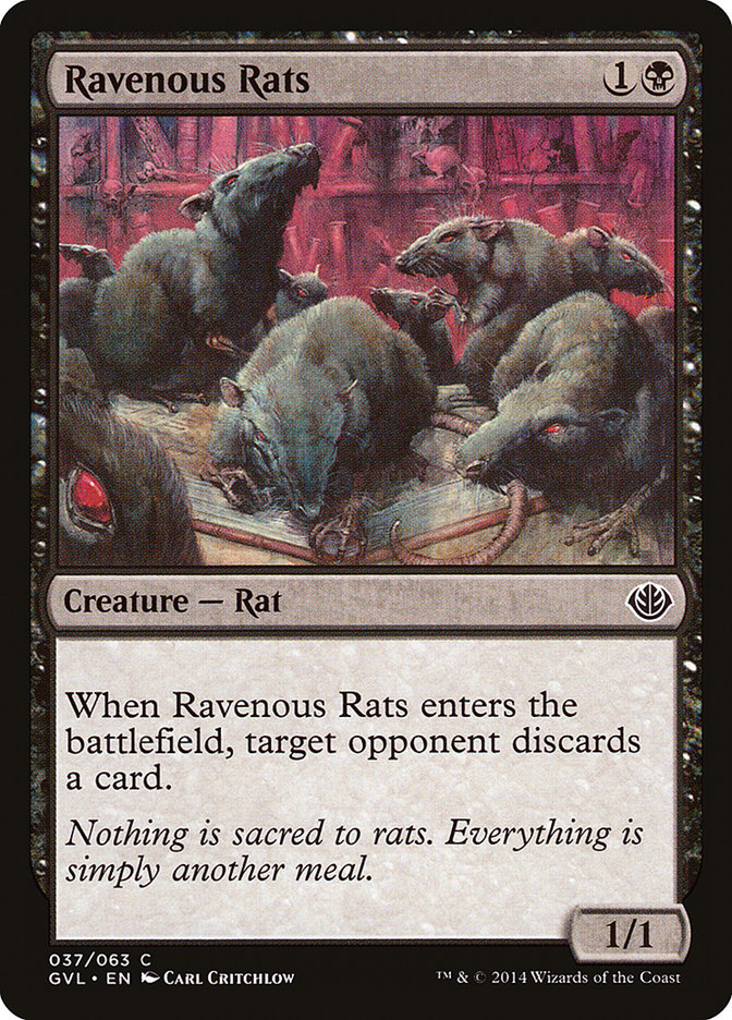 Ravenous Rats (Garruk vs. Liliana) [Duel Decks Anthology] | Enigma On Main