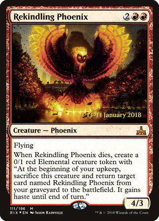 Rekindling Phoenix [Rivals of Ixalan Promos] | Enigma On Main