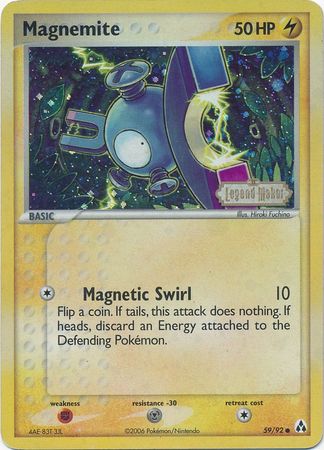 Magnemite (59/92) (Stamped) [EX: Legend Maker] | Enigma On Main