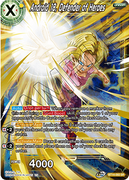 Android 18, Defender of Heroes (BT14-093) [Cross Spirits] | Enigma On Main