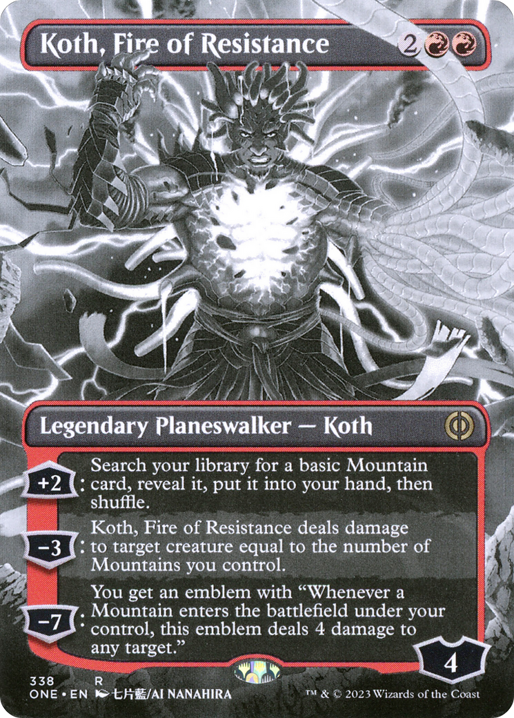 Koth, Fire of Resistance (Borderless Manga) [Phyrexia: All Will Be One] | Enigma On Main