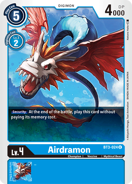 Airdramon [BT3-024] [Release Special Booster Ver.1.5] | Enigma On Main