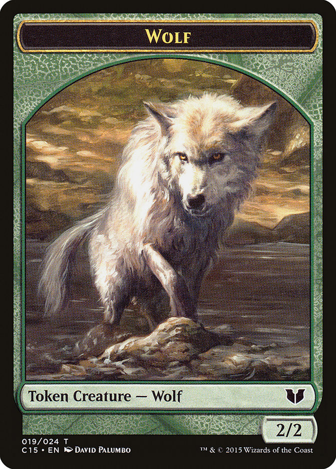 Wolf // Zombie Double-Sided Token [Commander 2015 Tokens] | Enigma On Main