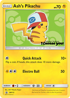 Ash's Pikachu (SM112) [Sun & Moon: Black Star Promos] | Enigma On Main