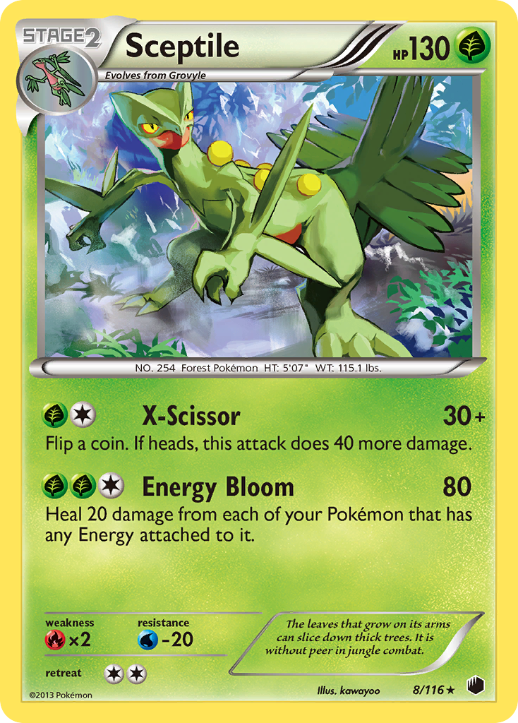 Sceptile (8/116) [Black & White: Plasma Freeze] | Enigma On Main