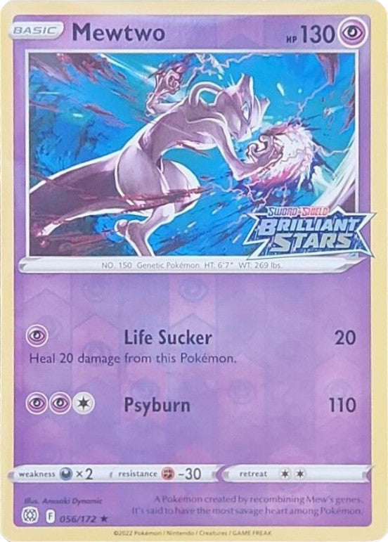 Mewtwo (056/172) (Brilliant Stars Stamped) [Sword & Shield: Brilliant Stars] | Enigma On Main