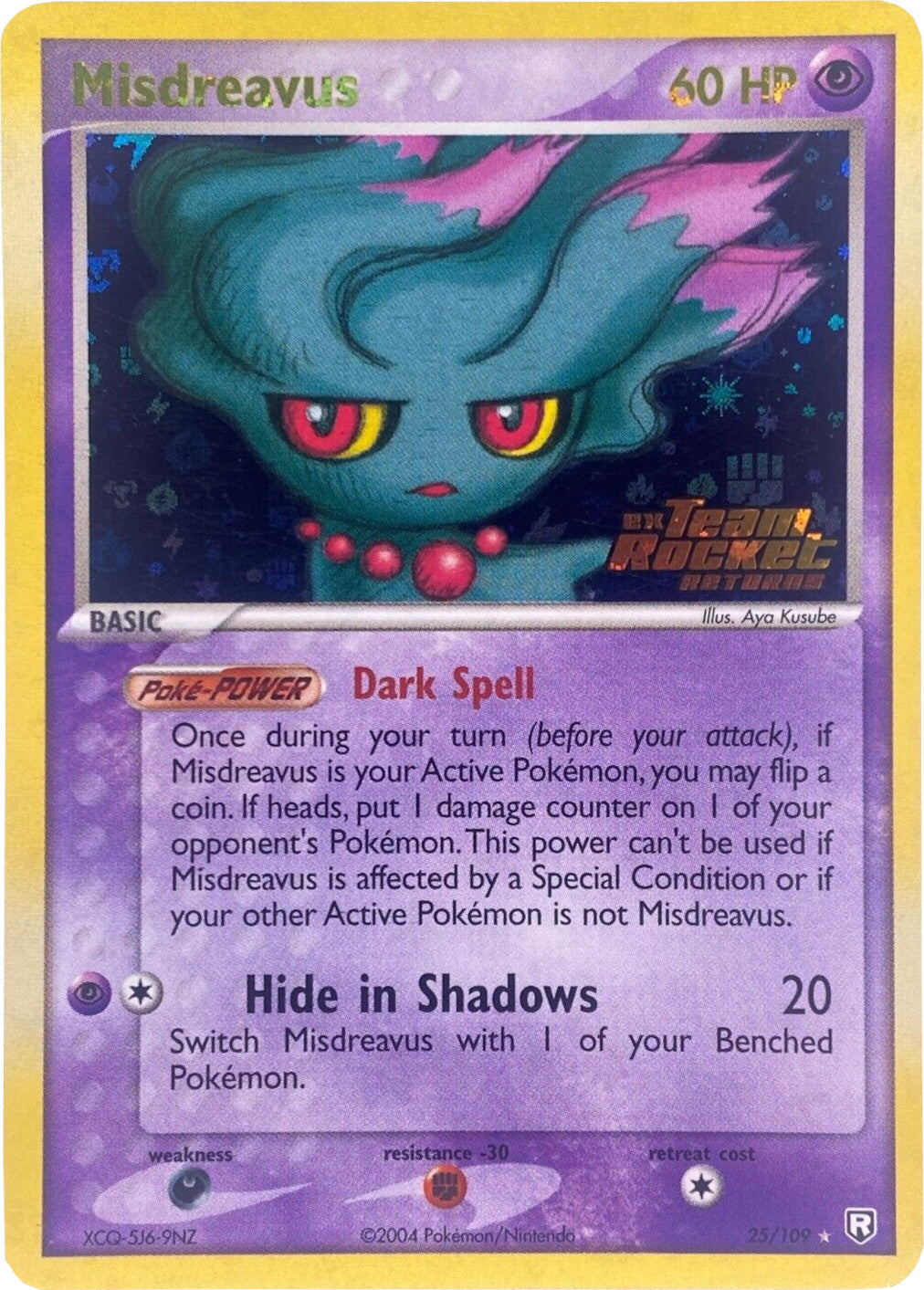 Misdreavus (25/109) (Stamped) [EX: Team Rocket Returns] | Enigma On Main