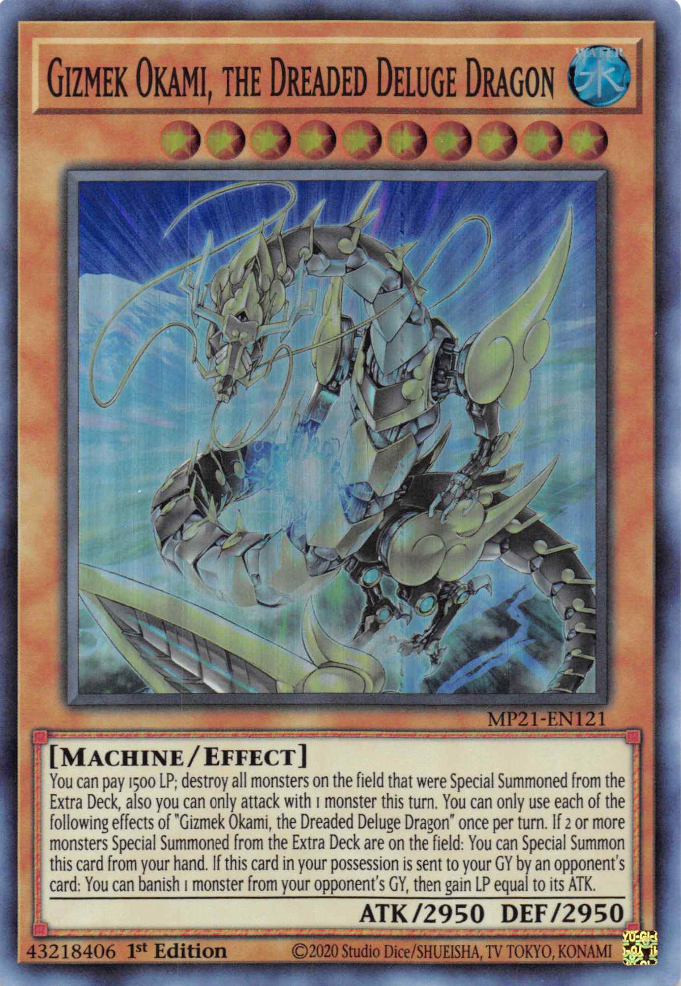 Gizmek Okami, the Dreaded Deluge Dragon [MP21-EN121] Super Rare | Enigma On Main