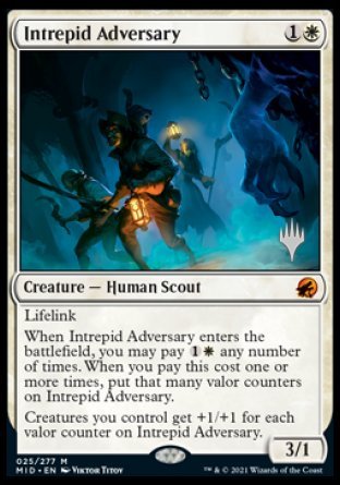 Intrepid Adversary (Promo Pack) [Innistrad: Midnight Hunt Promos] | Enigma On Main