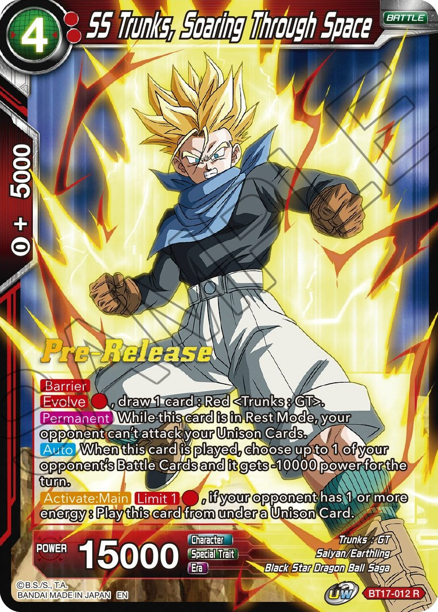 SS Trunks, Soaring Through Space (BT17-012) [Ultimate Squad Prerelease Promos] | Enigma On Main