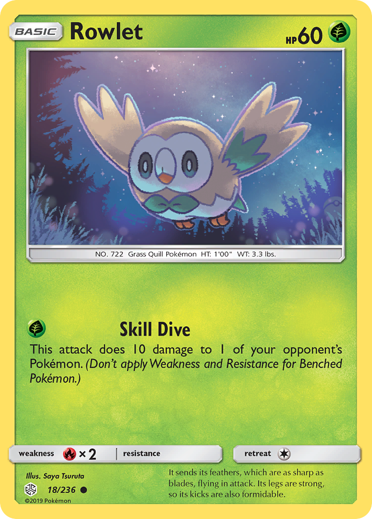 Rowlet (18/236) [Sun & Moon: Cosmic Eclipse] | Enigma On Main