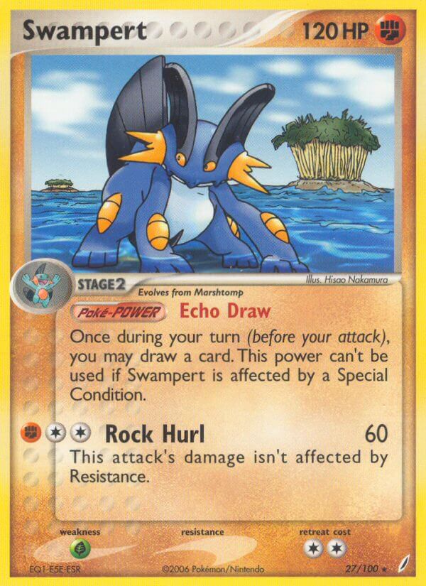 Swampert (27/100) (Theme Deck Exclusive) [EX: Crystal Guardians] | Enigma On Main