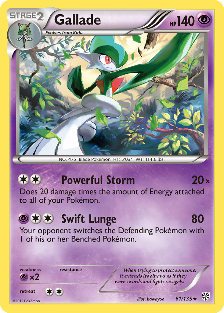 Gallade (61/135) [Black & White: Plasma Storm] | Enigma On Main