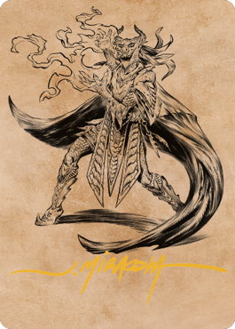 Livaan, Cultist of Tiamat Art Card (Gold-Stamped Signature) [Commander Legends: Battle for Baldur's Gate Art Series] | Enigma On Main