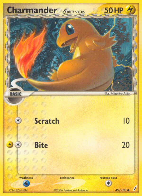 Charmander (49/100) (Delta Species) [EX: Crystal Guardians] | Enigma On Main