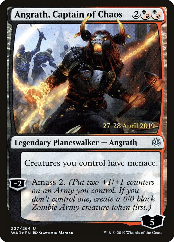 Angrath, Captain of Chaos  [War of the Spark Prerelease Promos] | Enigma On Main
