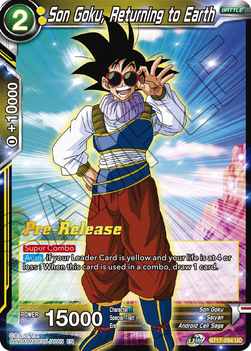 Son Goku, Returning to Earth (BT17-094) [Ultimate Squad Prerelease Promos] | Enigma On Main