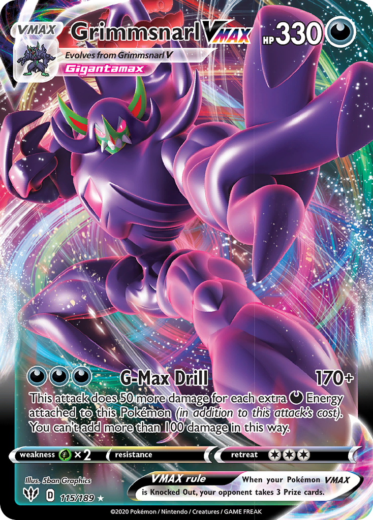 Grimmsnarl VMAX (115/189) [Sword & Shield: Darkness Ablaze] | Enigma On Main