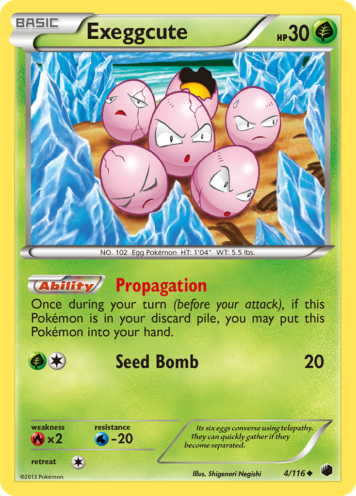 Exeggcute (4/116) [Black & White: Plasma Freeze] | Enigma On Main