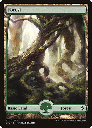 Forest (270) - Full Art [Battle for Zendikar] | Enigma On Main