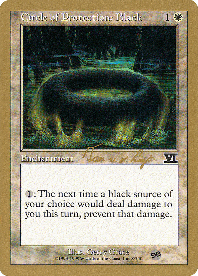 Circle of Protection: Black (Tom van de Logt) (SB) [World Championship Decks 2000] | Enigma On Main