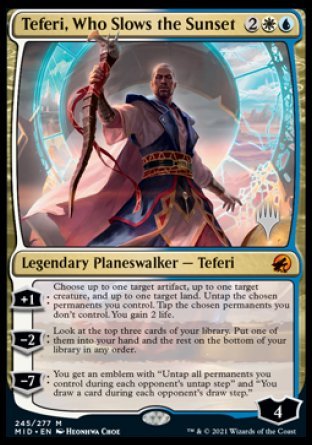 Teferi, Who Slows the Sunset (Promo Pack) [Innistrad: Midnight Hunt Promos] | Enigma On Main