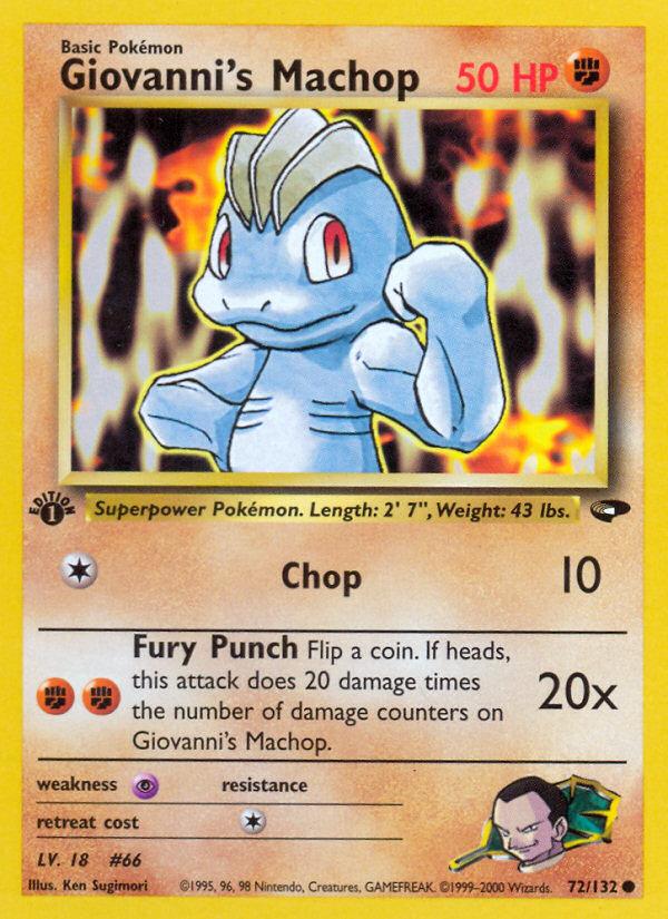 Giovanni's Machop (72/132) [Gym Challenge 1st Edition] | Enigma On Main