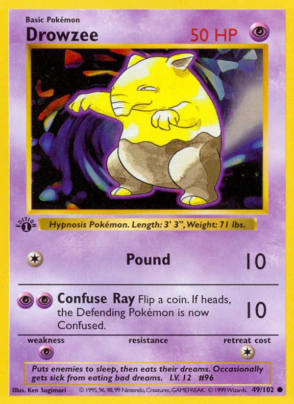 Drowzee (49/102) (Shadowless) [Base Set 1st Edition] | Enigma On Main