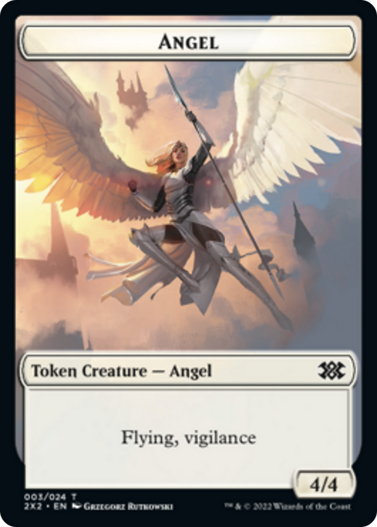 Elemental // Angel Double-sided Token [Double Masters 2022 Tokens] | Enigma On Main