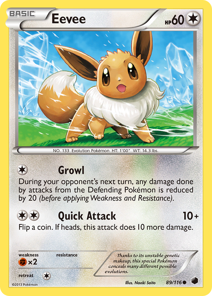 Eevee (89/116) [Black & White: Plasma Freeze] | Enigma On Main