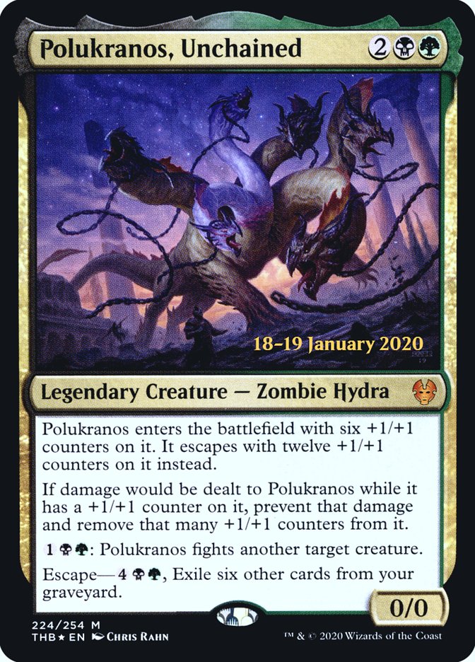 Polukranos, Unchained [Theros Beyond Death Prerelease Promos] | Enigma On Main