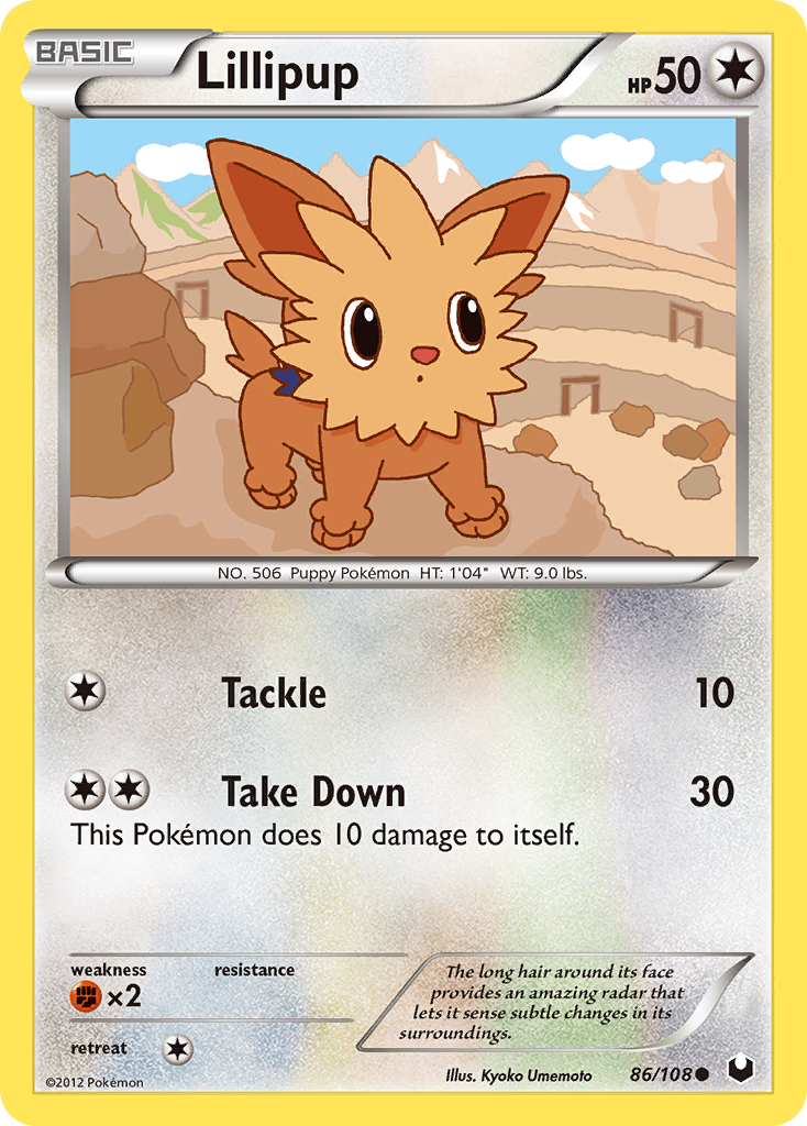 Lillipup (86/108) [Black & White: Dark Explorers] | Enigma On Main