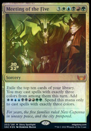 Meeting of the Five [Streets of New Capenna Prerelease Promos] | Enigma On Main