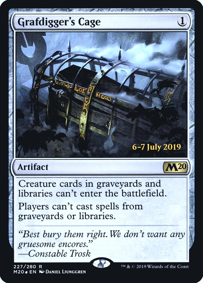 Grafdigger's Cage  [Core Set 2020 Prerelease Promos] | Enigma On Main