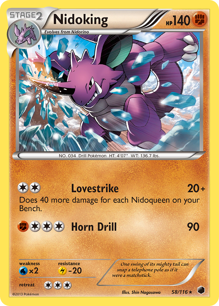 Nidoking (58/116) [Black & White: Plasma Freeze] | Enigma On Main