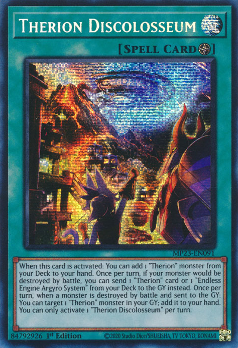 Therion Discolosseum [MP23-EN091] Prismatic Secret Rare | Enigma On Main