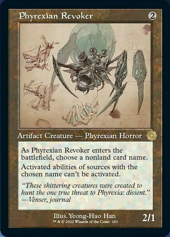 Phyrexian Revoker (Retro Schematic) [The Brothers' War Retro Artifacts] | Enigma On Main